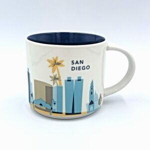 Starbucks San Diego You Are Here Collection Coffee Mug 14oz White Blue 2015